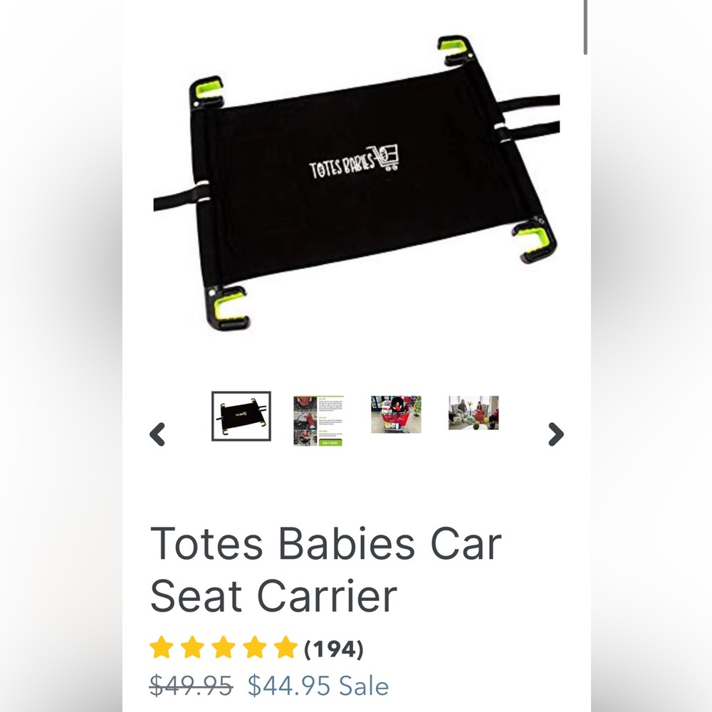 Totes Babies Infant Seat Holder